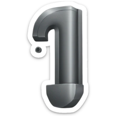 exclamation mark in the form of an iron sticker
