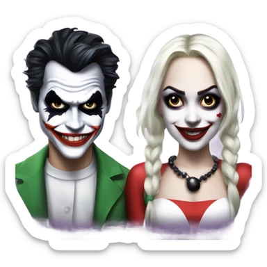 joker and harley quinn sticker