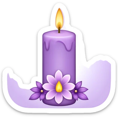  Light purple bath and body works  floral  design candle sticker