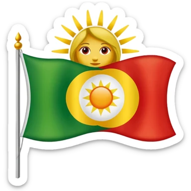 Kurdish flag sticker