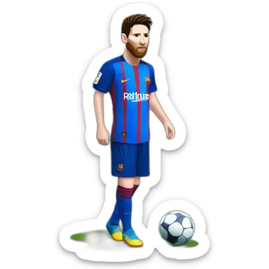 Messi qui montre sont maillot au clasico sticker