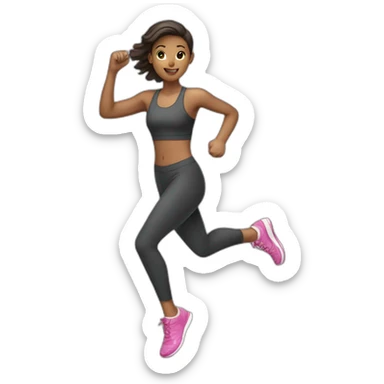 girl doing aerobic sticker