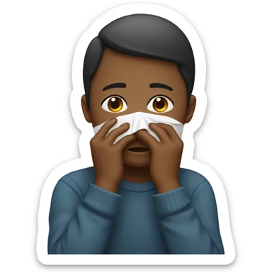 wiping tears sticker