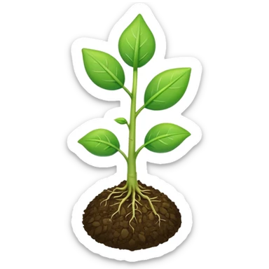 plant sprout with an upward arrow sticker