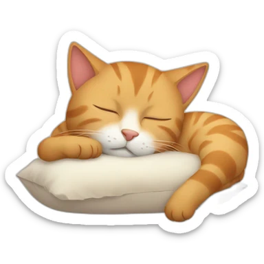 cat sleeping sticker