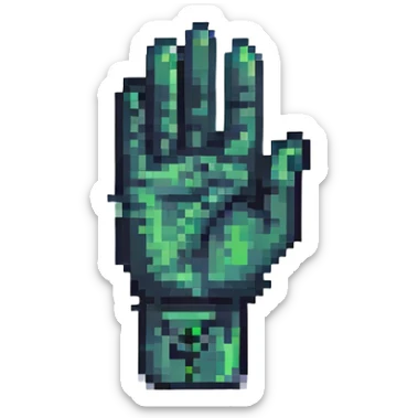 black hand shows sign super sticker