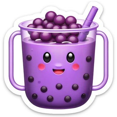 Purple boba sticker