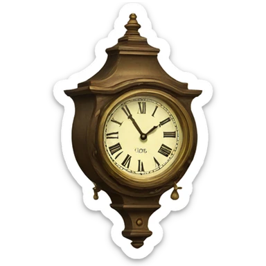 vintage clock sticker