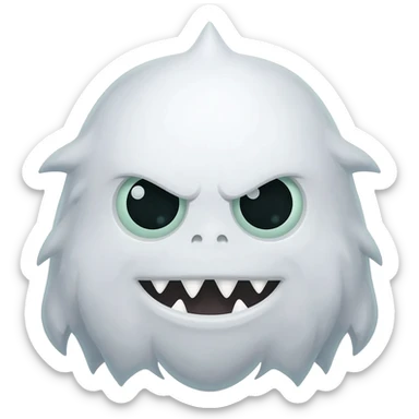 White monster can emoji sticker