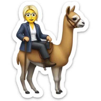 Lepen sur un lama sticker