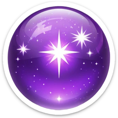 Purple Sparkly Shiny Magical Ball Orb Sphere sticker