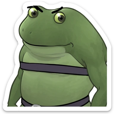 Incredibly muscular, roided up bufo, flexing, whey protein plus tren sticker