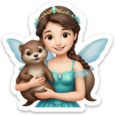 Zahnfee und Otter in liebe sticker