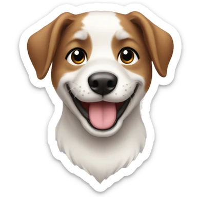 Happy puppy face with patch sticker