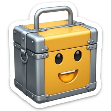 caja fuerte de metal sticker