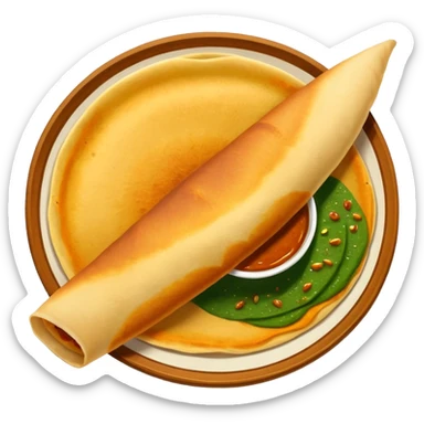 South Indian dish dosa sticker