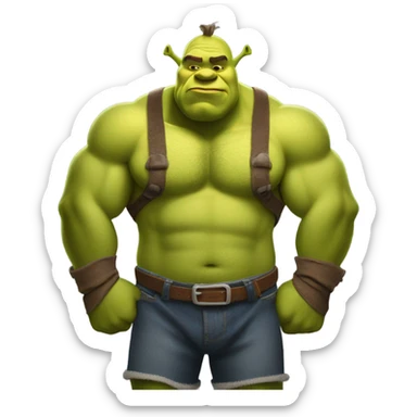 Shrek musculoso sticker