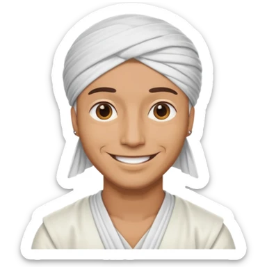 photo of a man's head wearing a turban sticker