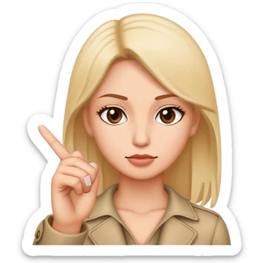 skin tone 3 female with a middle finger sticker