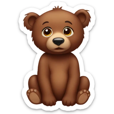 Baby brown bear sticker