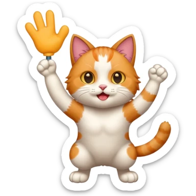 cheerleading cat sticker