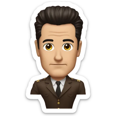 dale cooper con fondo de twin peaks sticker