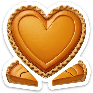 Pumpkin Pie Heart sticker