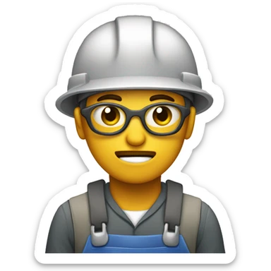 dirty and tired  factory worker sticker