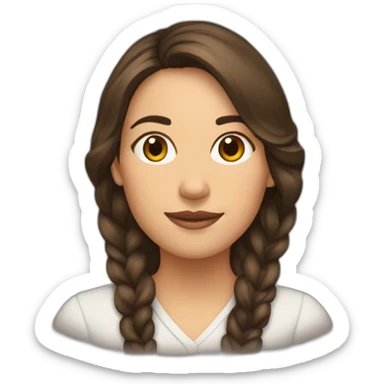 Femme brune pau belge sticker