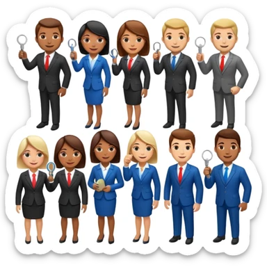 isometric people dressed as realtors sticker