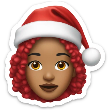 Rihanna wearing christmas hat sticker