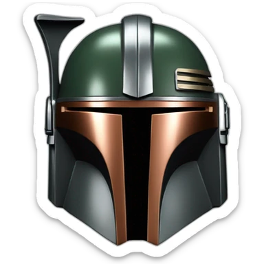 king mandalorian helmet leader sticker