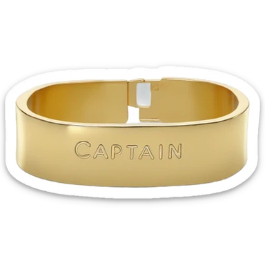 gold armband wit "captain" on it sticker