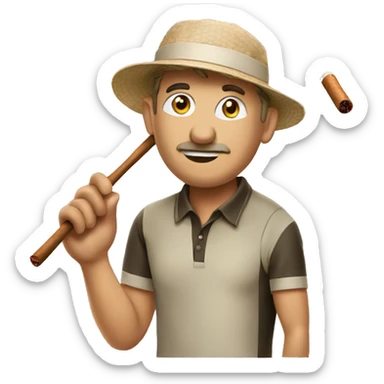 Golfers making cigars sticker