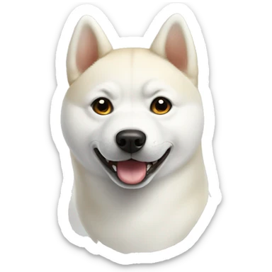 white shiba inu sticker
