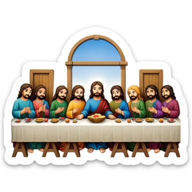 the last supper in painting frame
















 sticker
