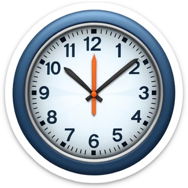CLOCK SHOWING MIDNIGHT sticker