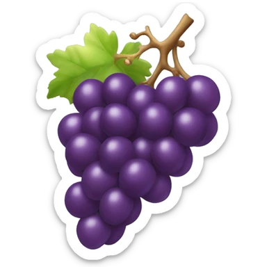 3D Grapes emoji  sticker