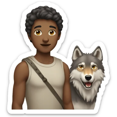 humans and wolves sticker