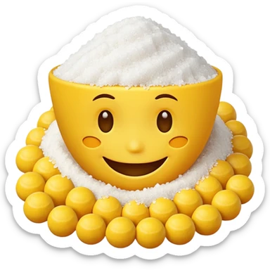 happy face with pile of salt sticker