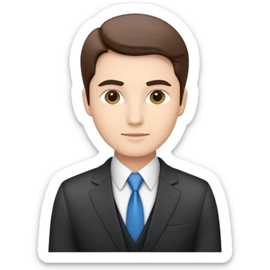 director business confidently wears smart business attire sticker