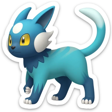 Umbreon-Glaceon-Sylveon-hybrid-animal-Fakémon-Pokémon-fusion sticker