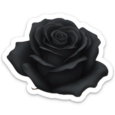 black wilted rose sticker