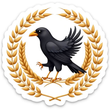 weat and crow runic blason sticker