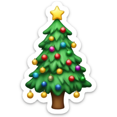 tacky christmas tree sticker