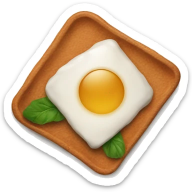 realistic brown food plate sticker