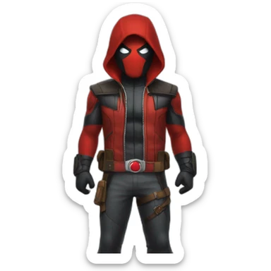 Red hood marvel sticker