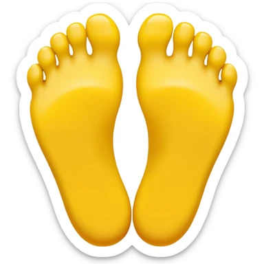 yellow feet emoji sticker