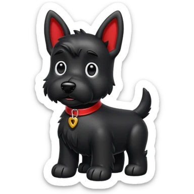 Scottie dog emoji sticker