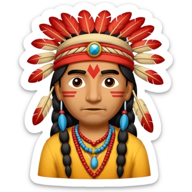 An small respectfull apache indian flagapache indian emoji respectful sticker